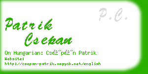 patrik csepan business card